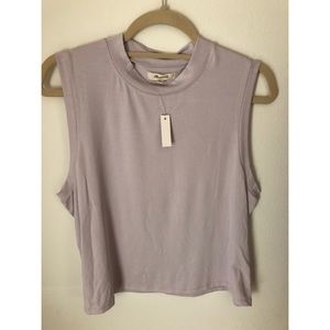 Madewell lavender mock neck tank